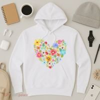Springtime Flowers Floral Heart Hoodie thumb 3