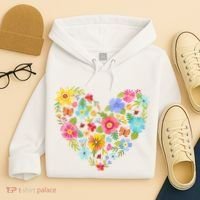 Springtime Flowers Floral Heart Hoodie thumb 4