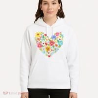 Springtime Flowers Floral Heart Hoodie thumb 5