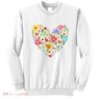 Springtime Flowers Floral Heart Sweatshirt thumb 0