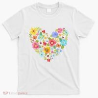 Springtime Flowers Floral Heart T-Shirt thumb 0