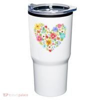 Springtime Flowers Floral Heart Tumbler thumb 0
