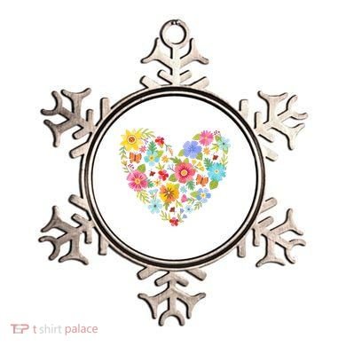 Springtime Flowers Floral Heart Ornament