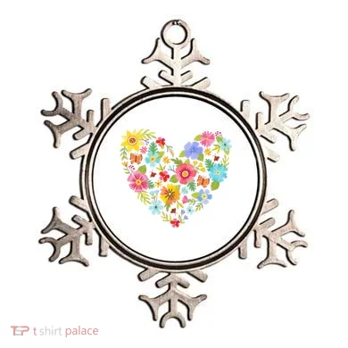 Springtime Flowers Floral Heart Ornament