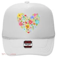 Springtime Flowers Floral Heart Hat thumb 0