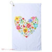 Springtime Flowers Floral Heart Golf Towel thumb 0