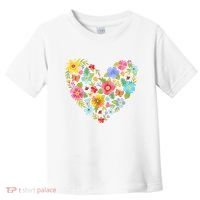 Springtime Flowers Floral Heart Toddler T-Shirt thumb 0