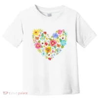 Springtime Flowers Floral Heart Toddler T-Shirt thumb 0