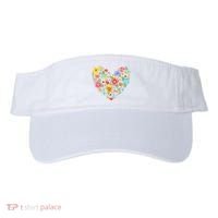 Springtime Flowers Floral Heart Visor thumb 0