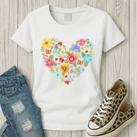 Springtime Flowers Floral Heart Women's T-Shirt thumb 3