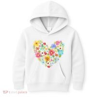 Springtime Flowers Floral Heart Kids Hoodie thumb 0