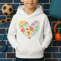 Springtime Flowers Floral Heart Kids Hoodie thumb 2