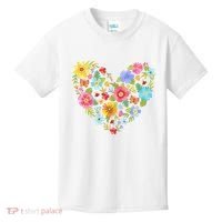 Springtime Flowers Floral Heart Kids T-Shirt thumb 0