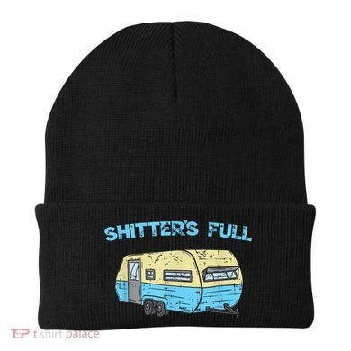 Shitter's Full Funny Camping Van Camper Trailer Camp Beanie