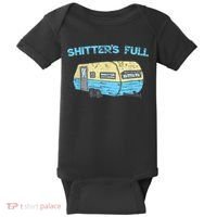 Shitter's Full Funny Camping Van Camper Trailer Camp Baby Bodysuit thumb 0