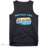 Shitter's Full Funny Camping Van Camper Trailer Camp Tank Top thumb 0