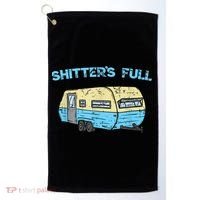 Shitter's Full Funny Camping Van Camper Trailer Camp Golf Towel thumb 0