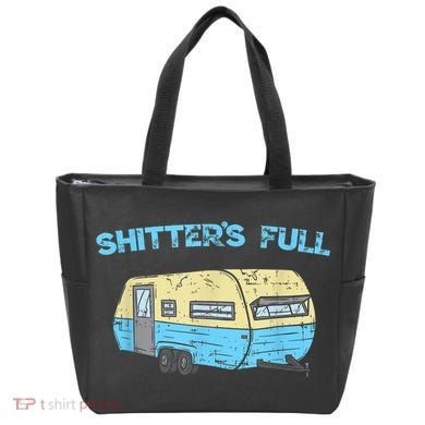 Shitter's Full Funny Camping Van Camper Trailer Camp Tote Bag