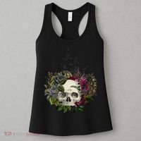 Skull Flowers Flower Sugar Skull Tree Roses Women Halloween Women's Tank Top thumb 3