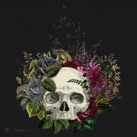 Skull Flowers Flower Sugar Skull Tree Roses Women Halloween Kids Sweatshirt thumb 2