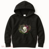Skull Flowers Flower Sugar Skull Tree Roses Women Halloween Kids Hoodie thumb 0