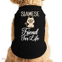 Siamese Friend For Life Siamese Cat Gift Doggie Tank thumb 0