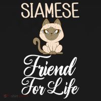Siamese Friend For Life Siamese Cat Gift Ornament thumb 1