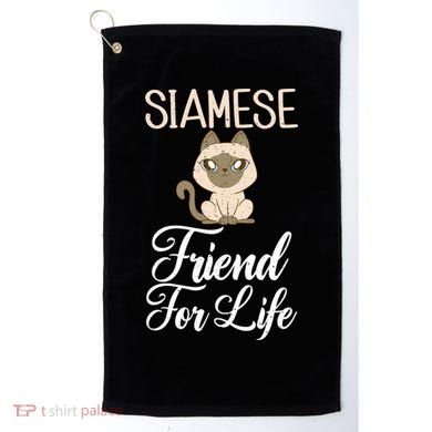Siamese Friend For Life Siamese Cat Gift Golf Towel