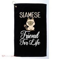 Siamese Friend For Life Siamese Cat Gift Golf Towel thumb 0