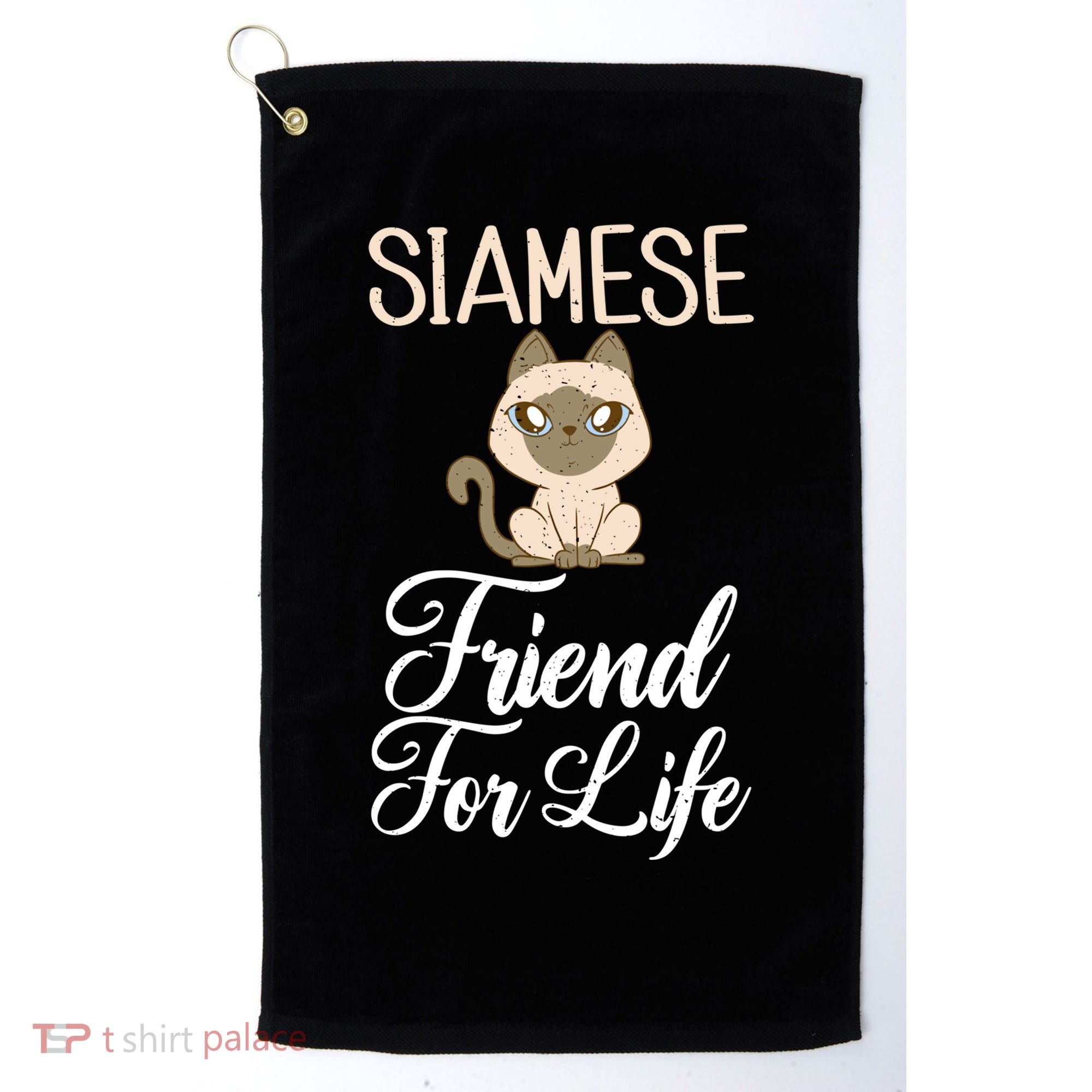 Siamese Friend For Life Siamese Cat Gift Golf Towel