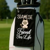 Siamese Friend For Life Siamese Cat Gift Golf Towel thumb 2