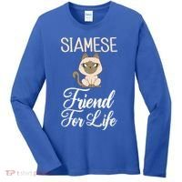 Siamese Friend For Life Siamese Cat Gift Women's Long Sleeve Shirt thumb 0