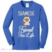 Siamese Friend For Life Siamese Cat Gift Kids Long Sleeve Shirt thumb 0