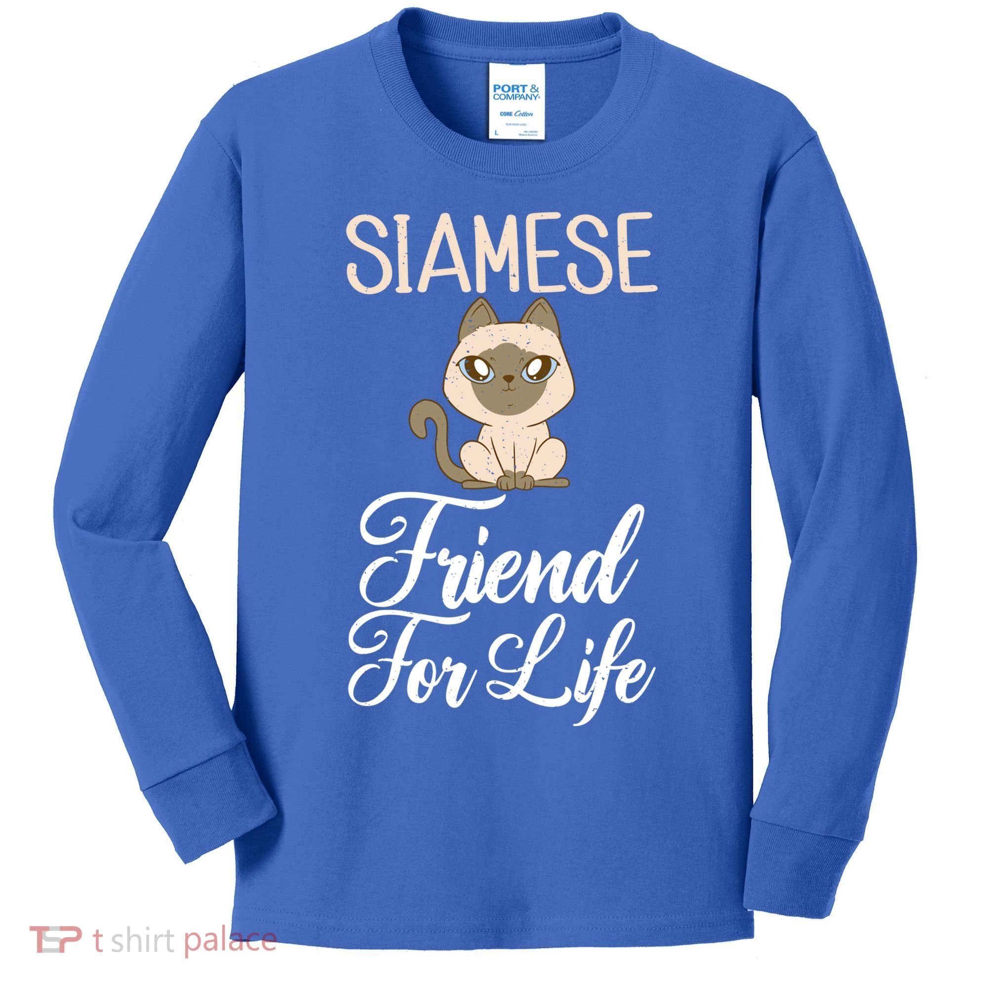 Siamese Friend For Life Siamese Cat Gift Kids Long Sleeve Shirt