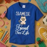 Siamese Friend For Life Siamese Cat Gift Kids T-Shirt thumb 3