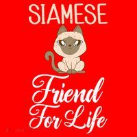 Siamese Friend For Life Siamese Cat Gift Santa Hat thumb 1
