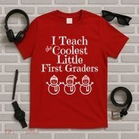 Snowman First Grade Teacher Shirt Coolest Little 1st Graders T-Shirt thumb 5