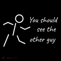 Stick Figure Gift Humorous You Should See The Other Guy Gift Ornament thumb 1