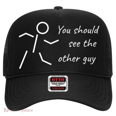 Stick Figure Gift Humorous You Should See The Other Guy Gift Hat