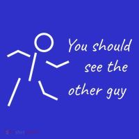 Stick Figure Gift Humorous You Should See The Other Guy Gift Baby Bodysuit thumb 2