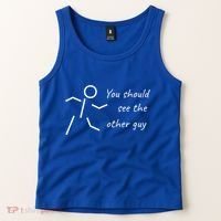 Stick Figure Gift Humorous You Should See The Other Guy Gift Tank Top thumb 2