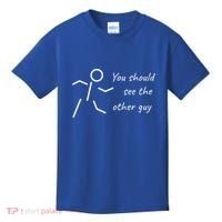 Stick Figure Gift Humorous You Should See The Other Guy Gift Kids T-Shirt thumb 0