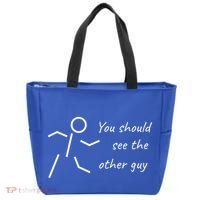 Stick Figure Gift Humorous You Should See The Other Guy Gift Tote Bag thumb 0