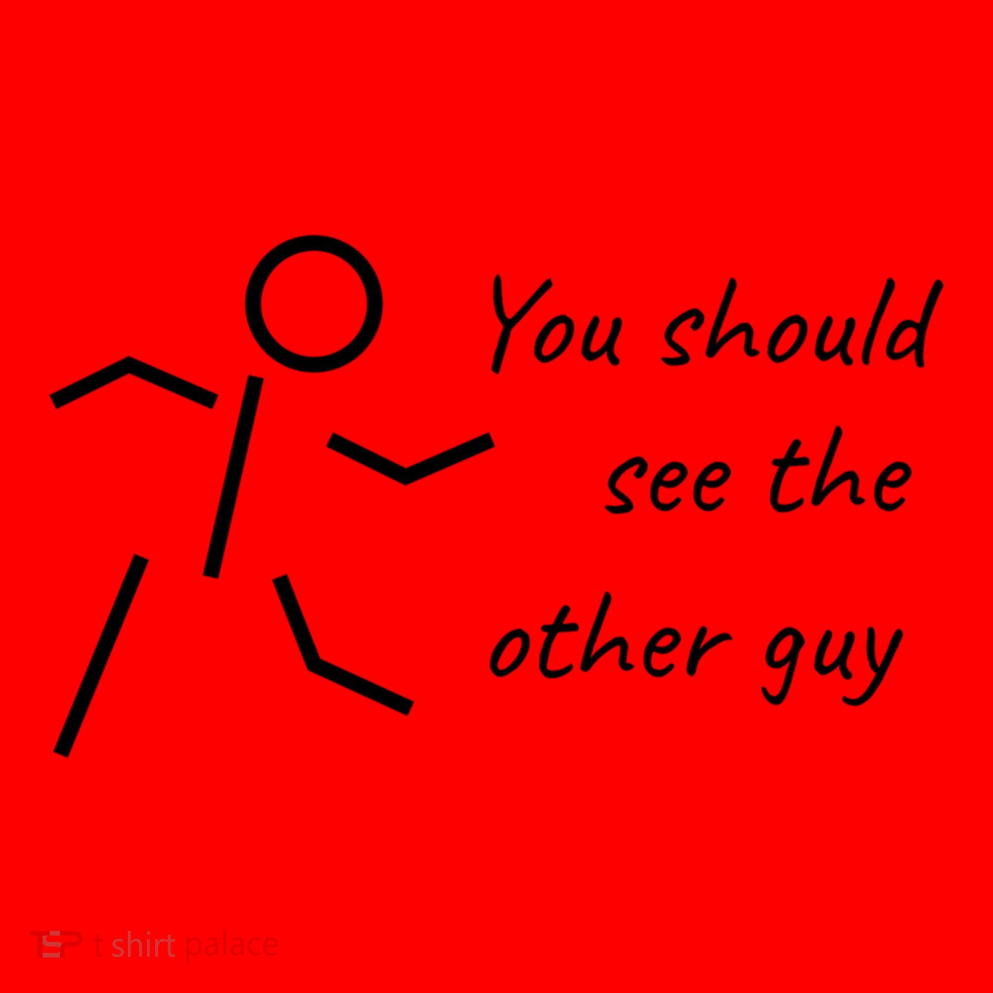 Stick Figure Gift Humorous You Should See The Other Guy Gift Santa Hat