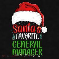 SantaS Favorite General Manager Funny Christmas Ladies PosiCharge Tri-Blend Wicking Tank thumb 2