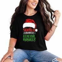 SantaS Favorite General Manager Funny Christmas Comfort Colors T-Shirt thumb 0