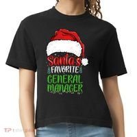 SantaS Favorite General Manager Funny Christmas Comfort Colors Boxy T-Shirt thumb 0