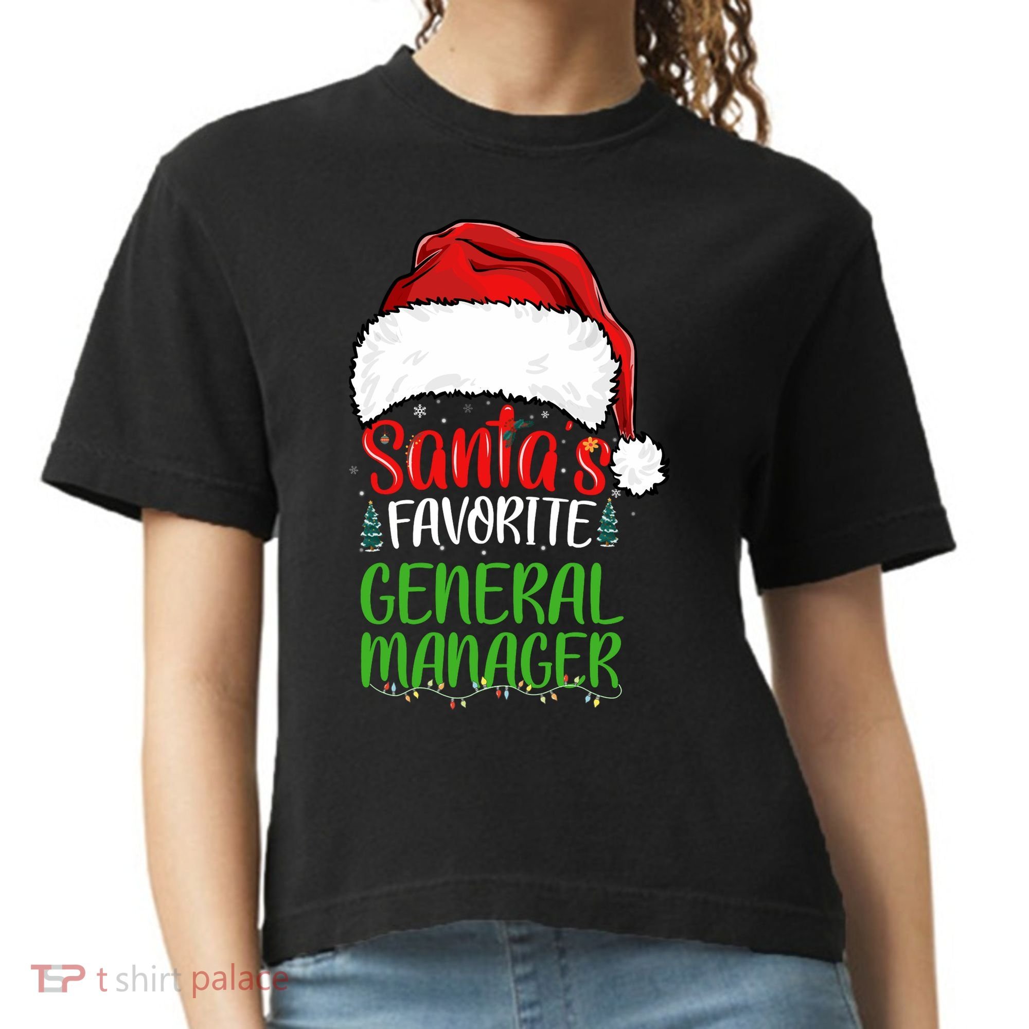 SantaS Favorite General Manager Funny Christmas Comfort Colors Boxy T-Shirt