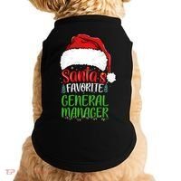 SantaS Favorite General Manager Funny Christmas Doggie Tank thumb 0