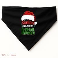 SantaS Favorite General Manager Funny Christmas USA-Made Doggie Bandana thumb 0